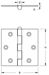 Produkter hængsel galvaniseret retvinklet løs stift 76x76cm