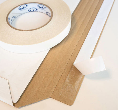 Hpx produkter dobbeltsidet papirtape hvid 19mm x 50m