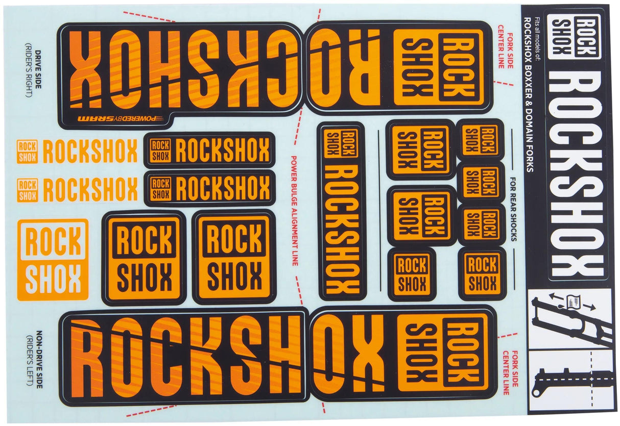 Rockshox dekor sæt mærkat sæt orange