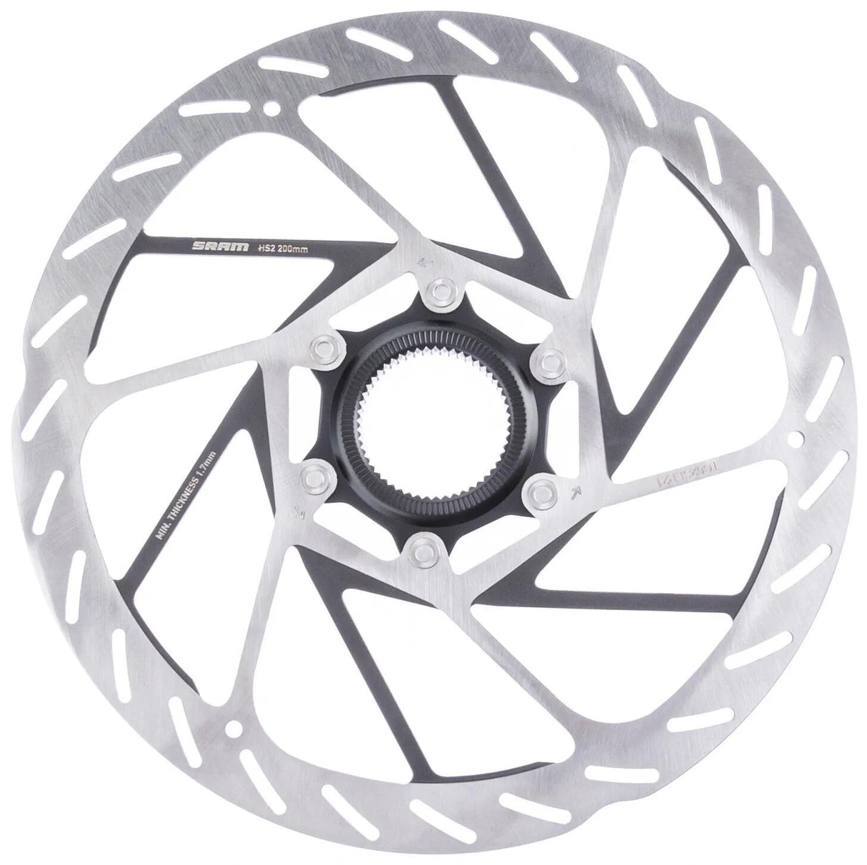 Sram bremseskive hs2 bremserotorer hs2 200 mm cl afrundet