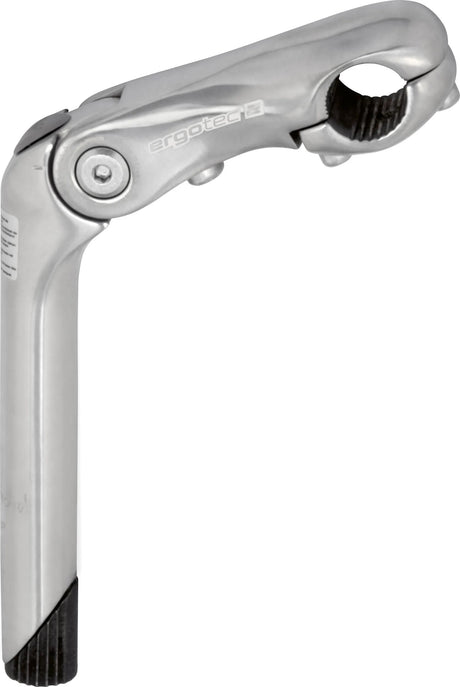 Ergotec stamme kobra vario stamme kobra 25,4 mm 110 180 mm sølv alu