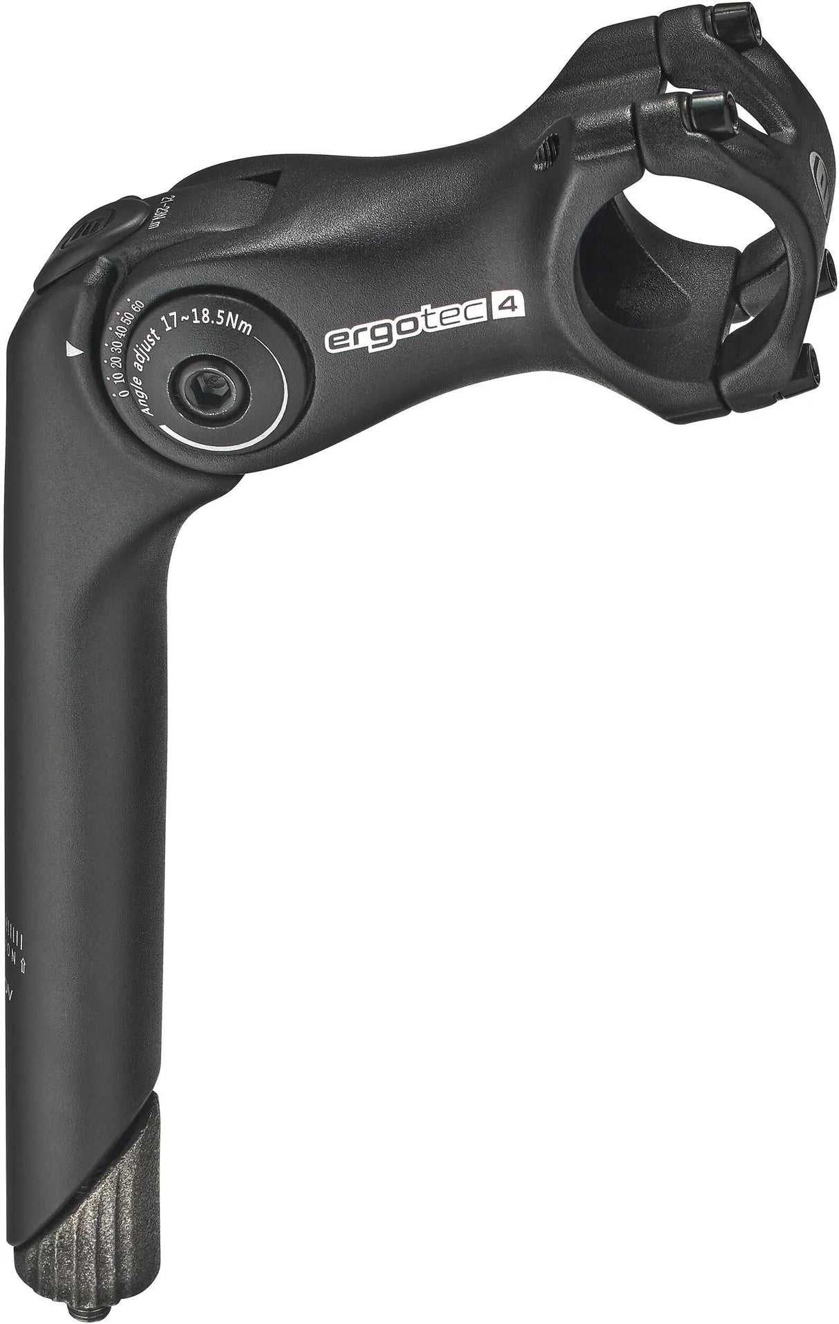 Ergotec stam blæksprutte 2 justerbar 25,4 mm 110 mm mat sort