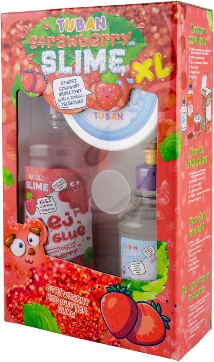 Tuban - kit – diy slime – jordbær xl