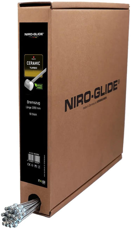 Niro-glide bremsinnenzug turbo niro glide keramisk bremse ug rullenippel 2050 mm