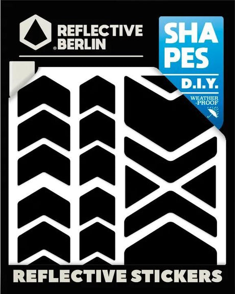 Reflekterende berlin refleks klistermærker former refl.sticker refl.berlin chevrons sort
