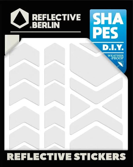 Reflekterende berlin refleks klistermærke former refl.sticker refl.berlin chevrons hvid