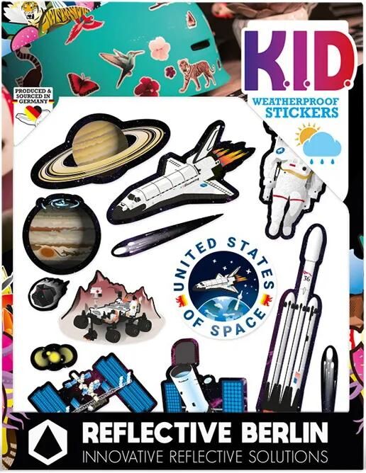 Reflekterende berlin refleks klistermærke k.i.d. ref. klistermærke re.berlin kid space
