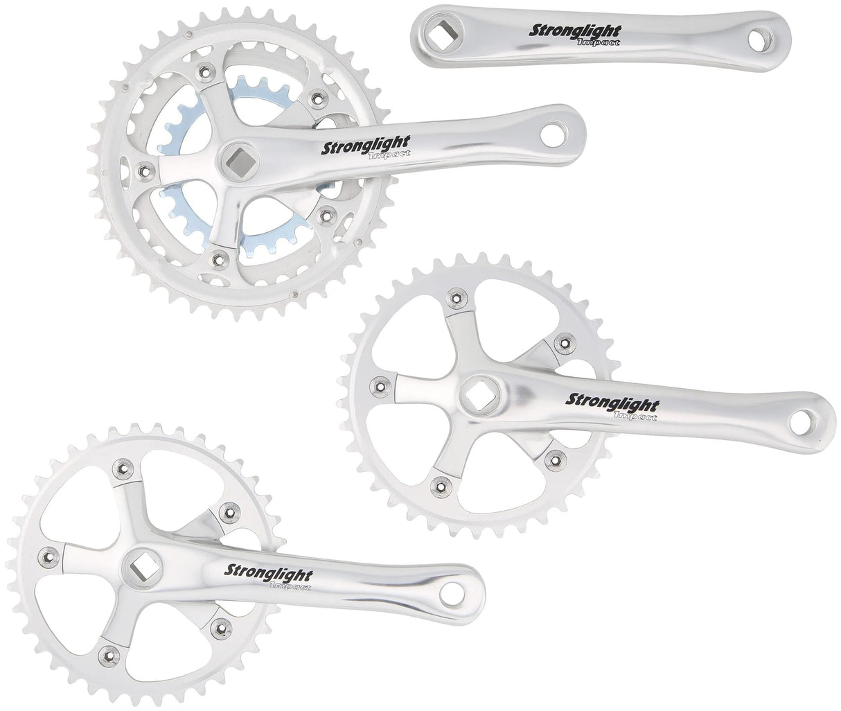 Stronglight kranksæt tandem slag kranksæt strongl.tandem slag alu, 170mm