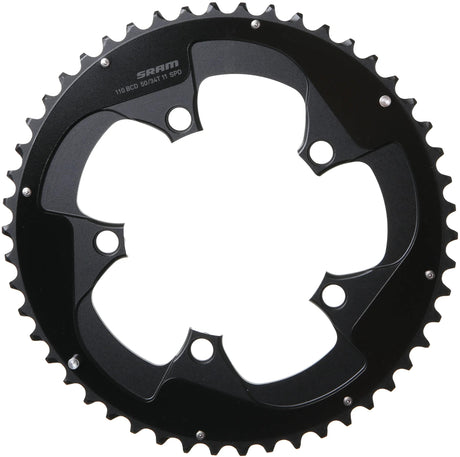 Sram chainring road dobbelt kæde ring roaddoub. 50t aluminium f. rød sort