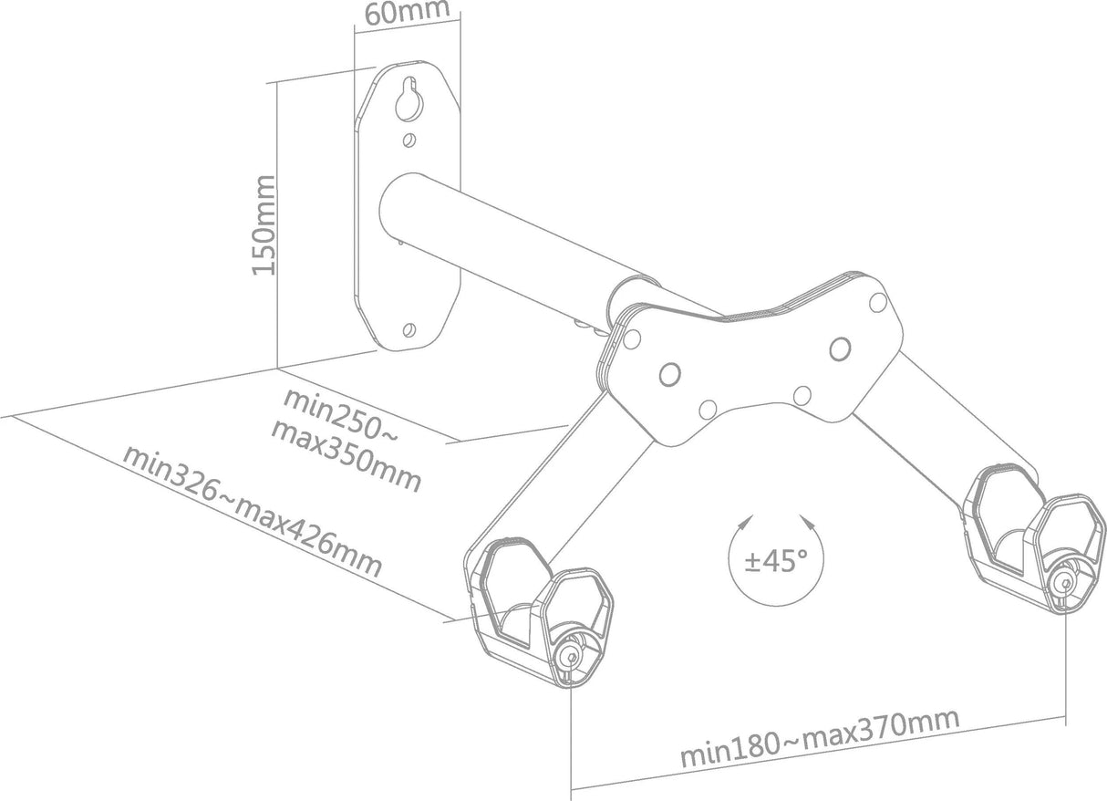 Contec præsentationskroge smart hold ct wall presenter smart hold sort
