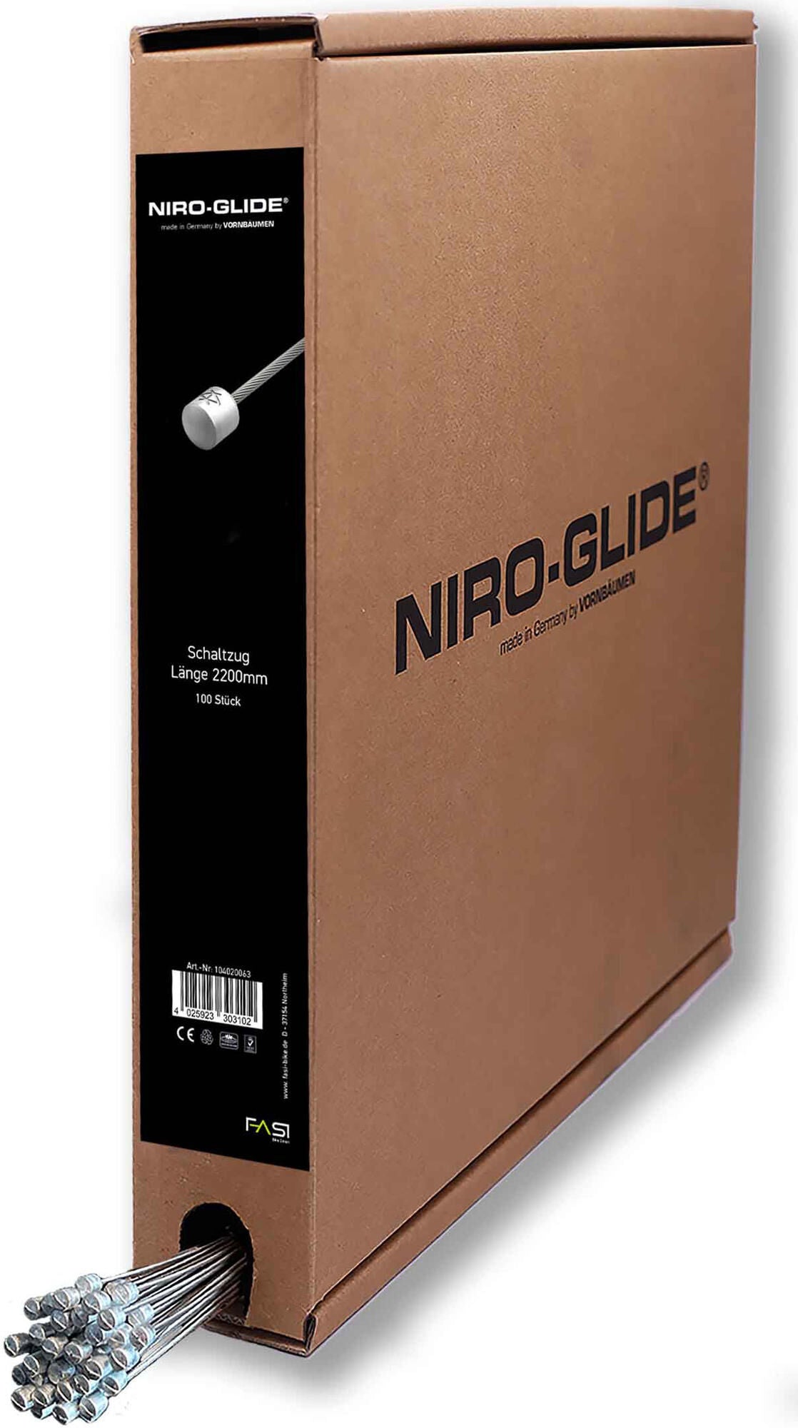 Niro-glide gear inderkabel deral.indre kabel niro-glide 2200mm 50stk