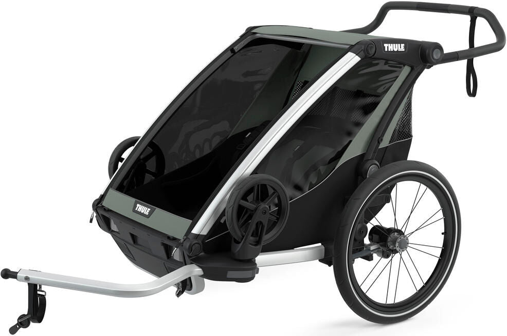 Thule cykel-barnevogn vogn lite dobbelt. barnevogn chariot lite 2 aga.grøn