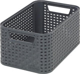 Curver stil kurv i rattan stil antracit 12,9x28,5x19,4 cm