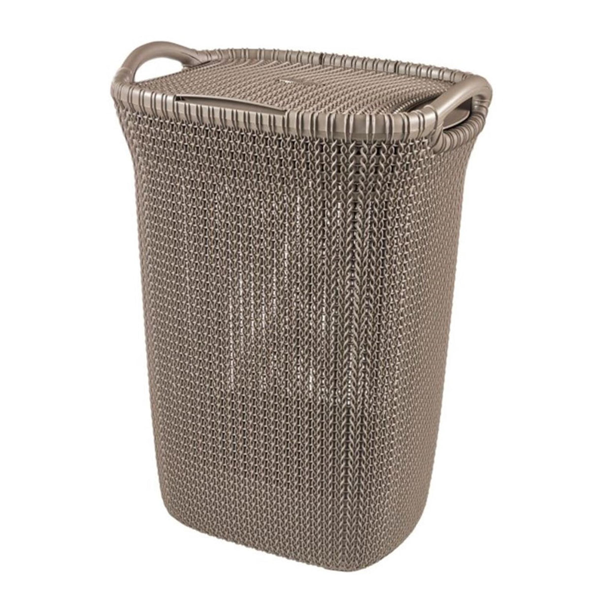 Curver strik vasketøjsboks 57 liter brun 43x35xh61cm