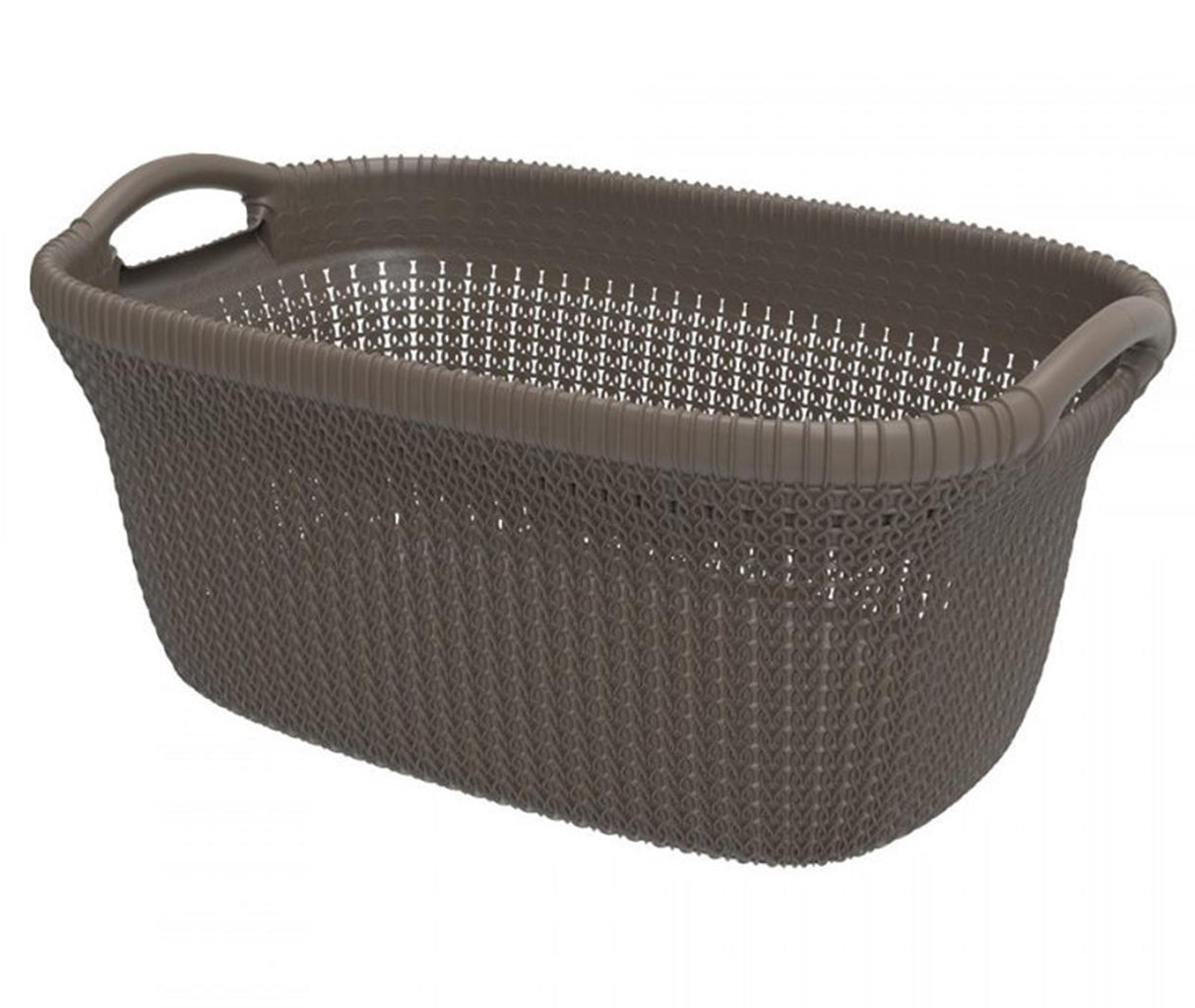 Curver strik vasketøjskurv 40ltr brun