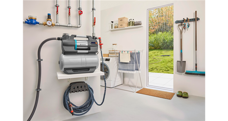 Gardena trykpumpe 5600 silentcomfort (grå rustfrit stål, Bluetooth)
