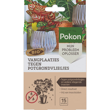 Pokon bio klæbrige fælder mod pottejordsfluer 15 stk