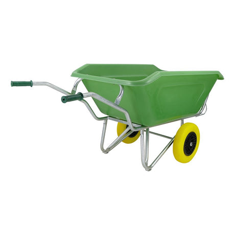Fort products wheelbarrow f s 350l green galvanized base 2 mm wheel