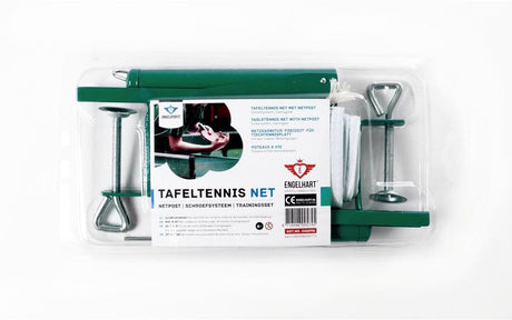 Engelhart bordtennisnetstolpekombination - stålstolper med polyethylennet - velegnet til konkurrenceborde - bordtennis - longfield