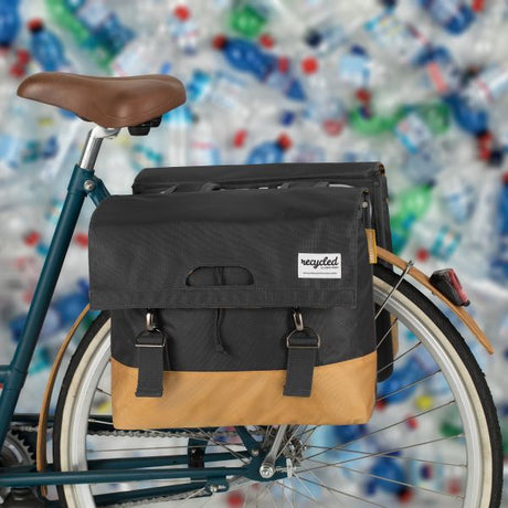 Urban Proof dobbelt cykeltaske - sort gul - 40L