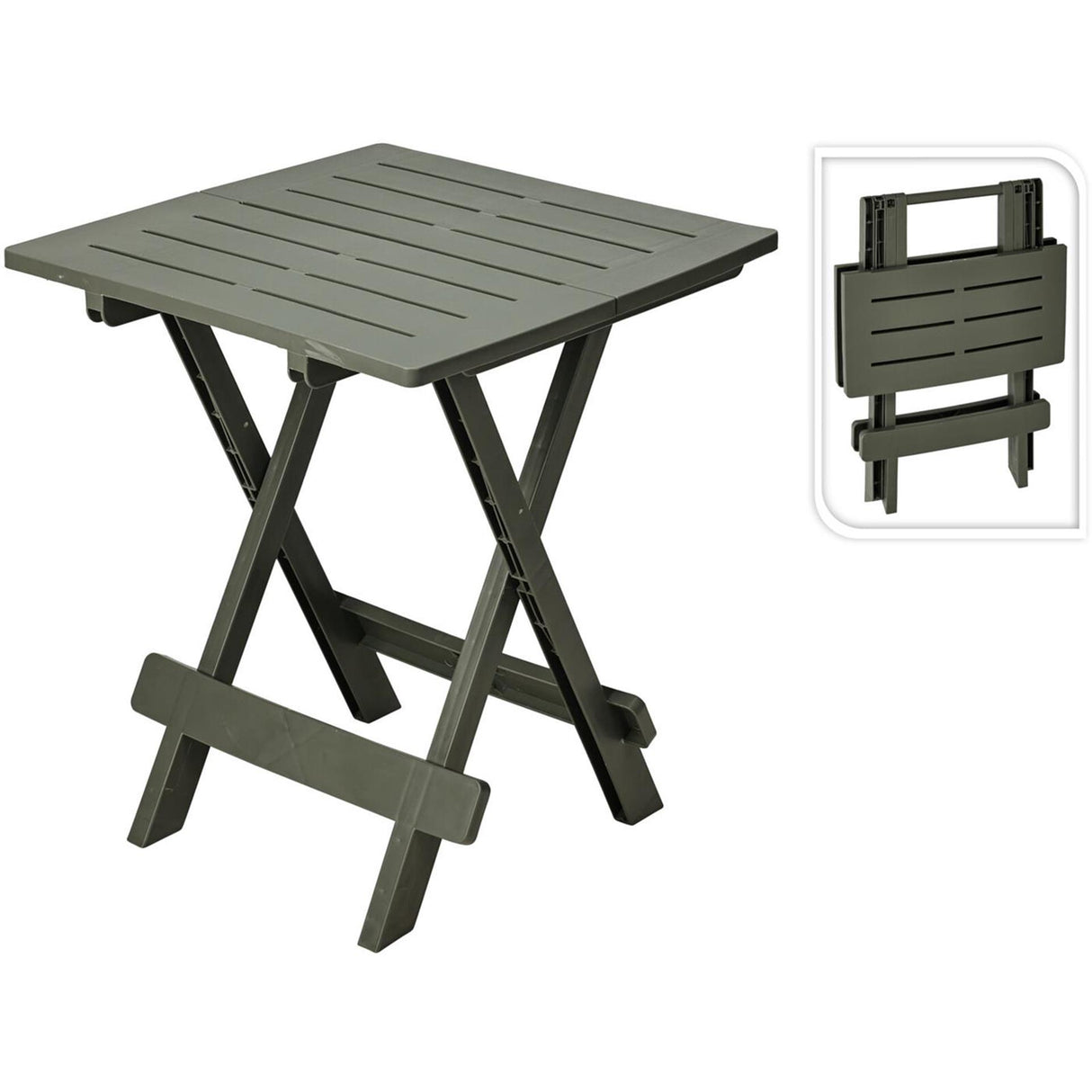 Pro garden campingtafel 50x43x43 saliegroen kunststof
