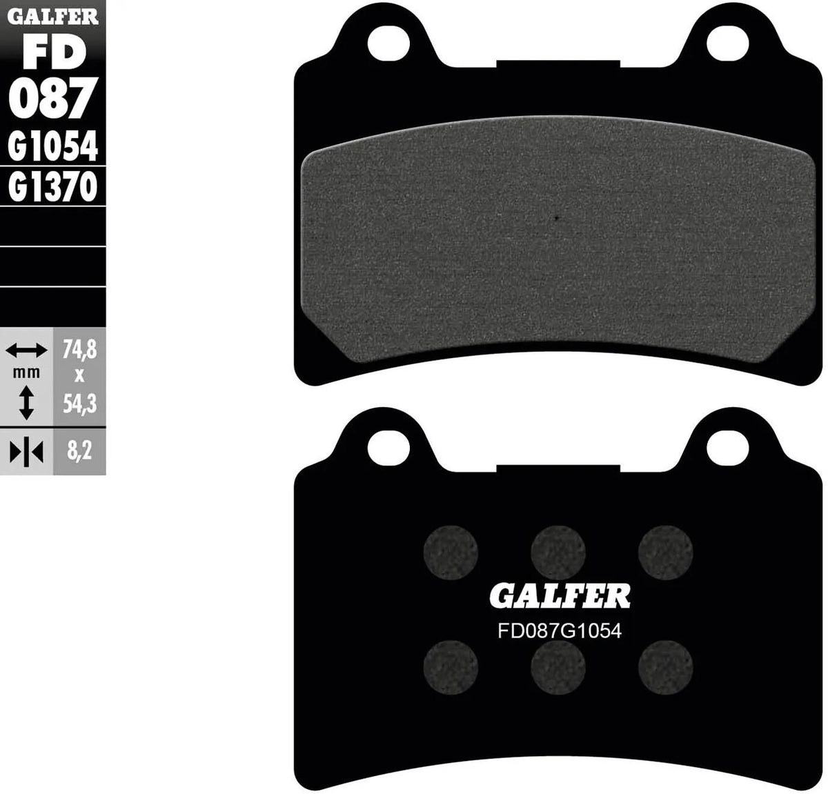 Galfer bremseklodser fd087 bremseklodser fd087 g1054 økologiske