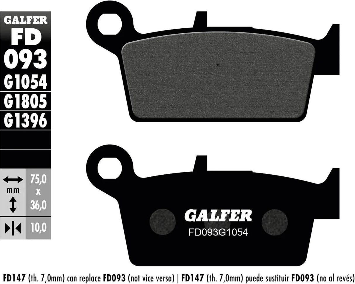 Galfer bremseklodser fd093 bremseklodser fd093 g1054 økologiske