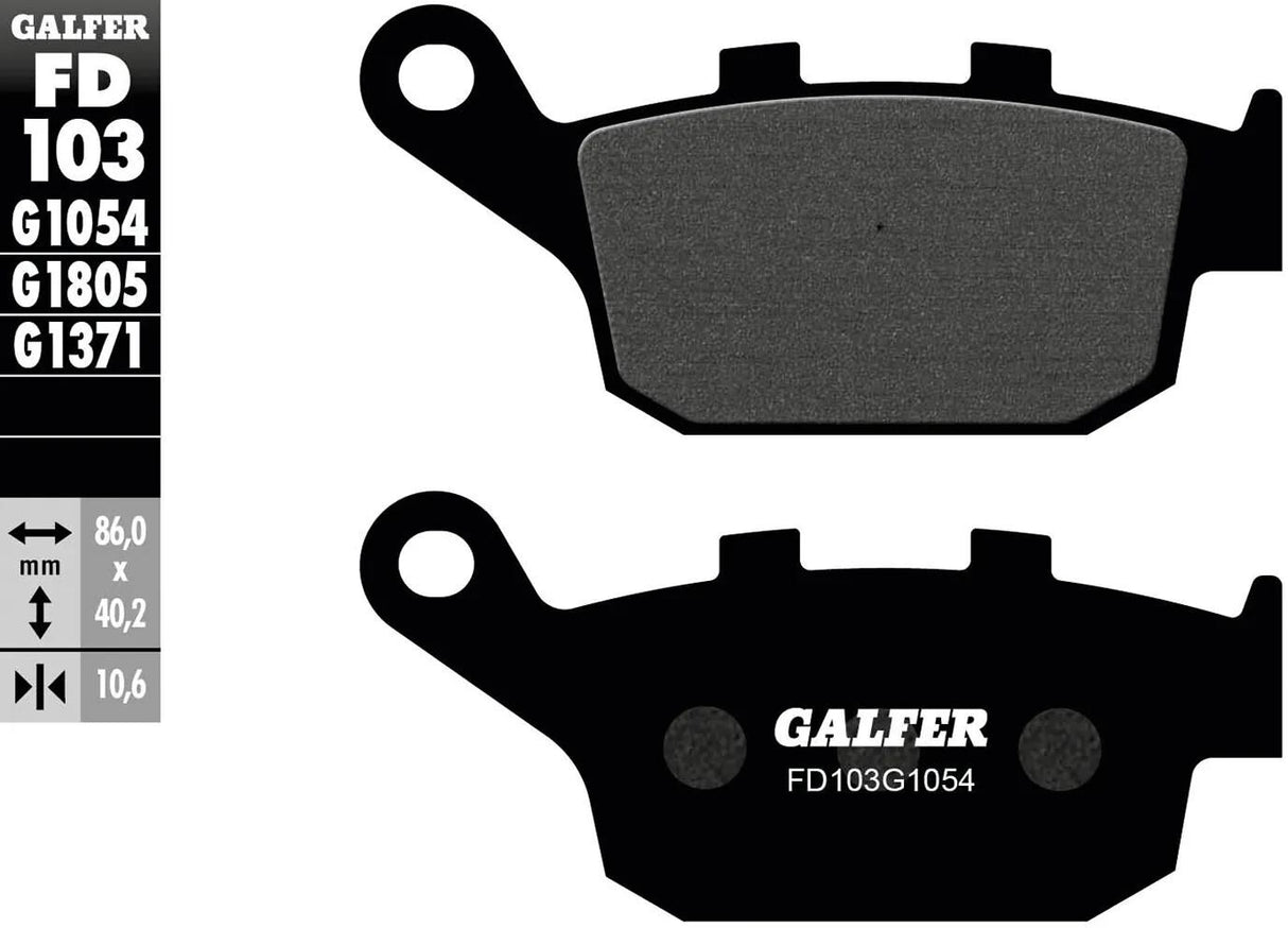 Galfer bremsbelag fd103 bremseklods fd103 g1054 økologisk