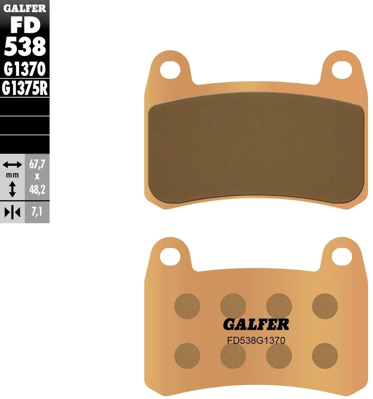 Galfer bremseklodser fd538 bremseklodser fd538 g1370 sint.metal street