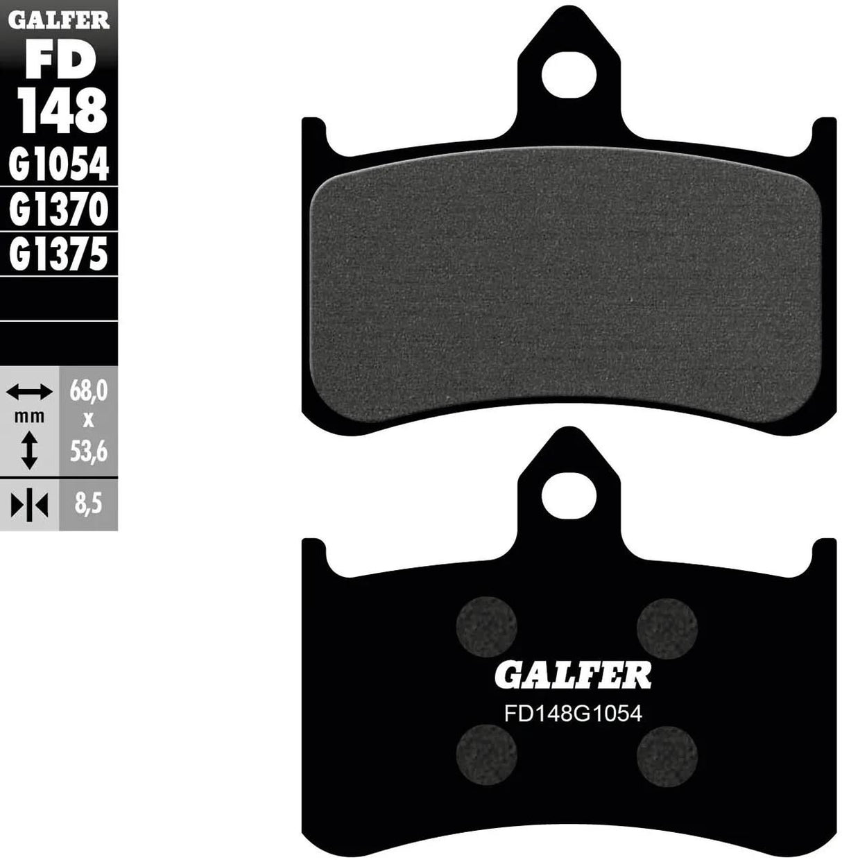 Galfer bremseklodser fd148 bremseklodser fd148 g1054 økologiske