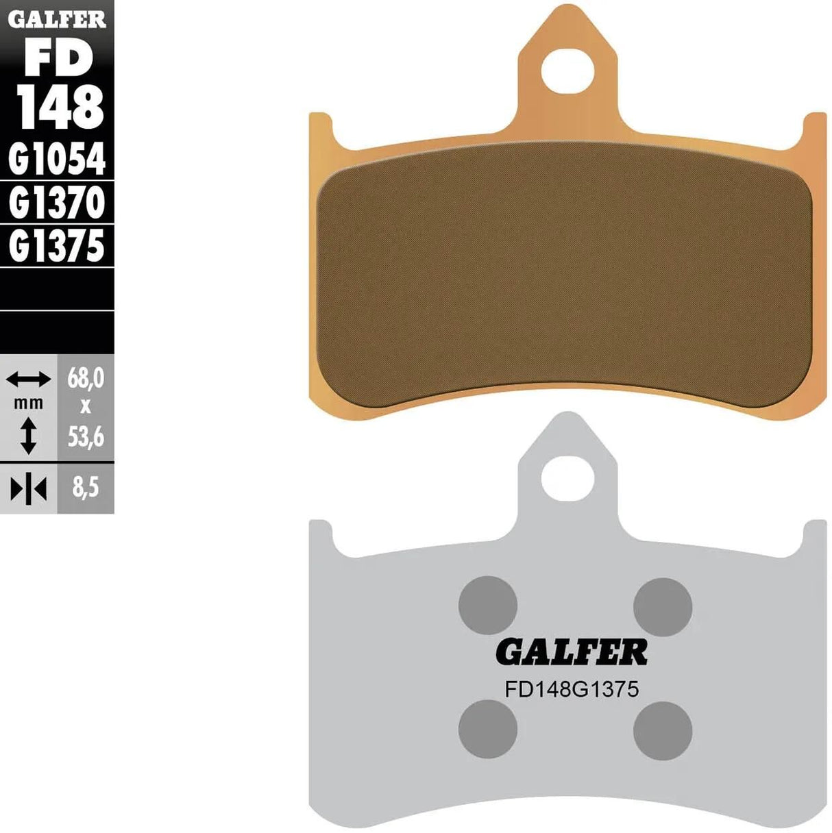 Galfer bremseklodser fd148 bremseklods fd148 g1375 sintret metal