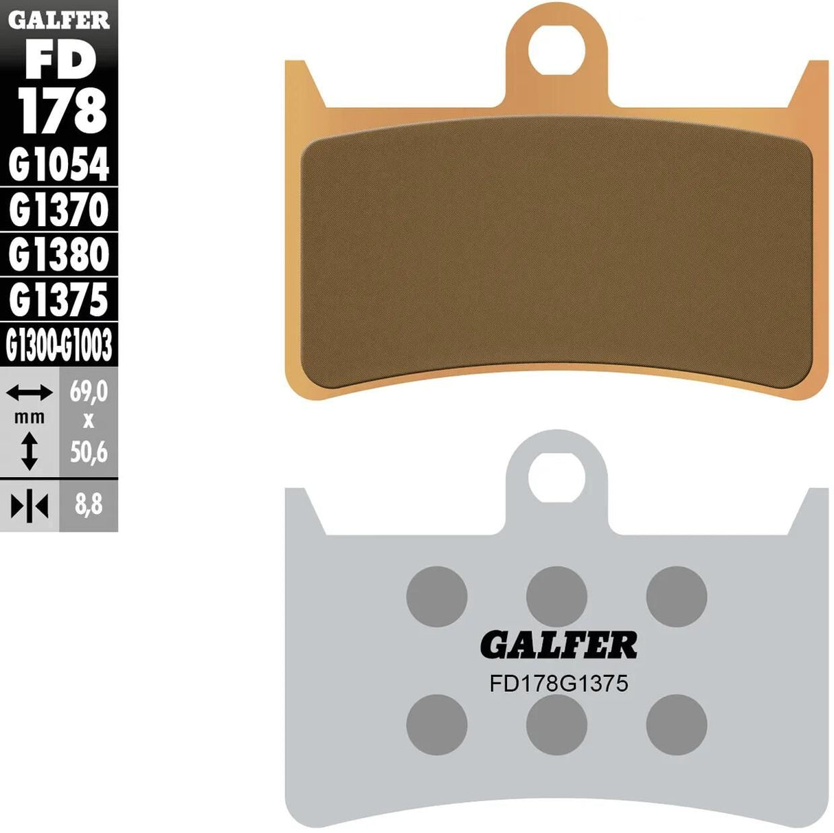 Galfer bremseklodser fd178 sintrede bremseklodser fd178 g1375
