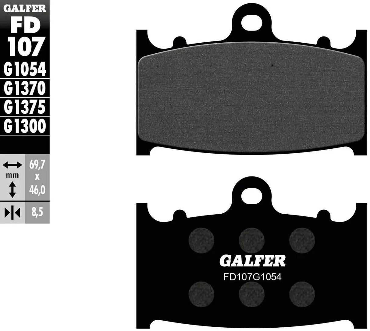 Galfer bremseklodser fd107 bremseklodser fd107 g1054 økologiske