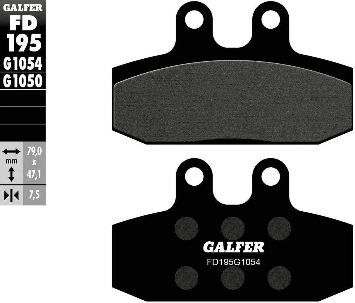 Galfer bremseklodser fd195 bremseklodser fd195 g1054 økologisk standard