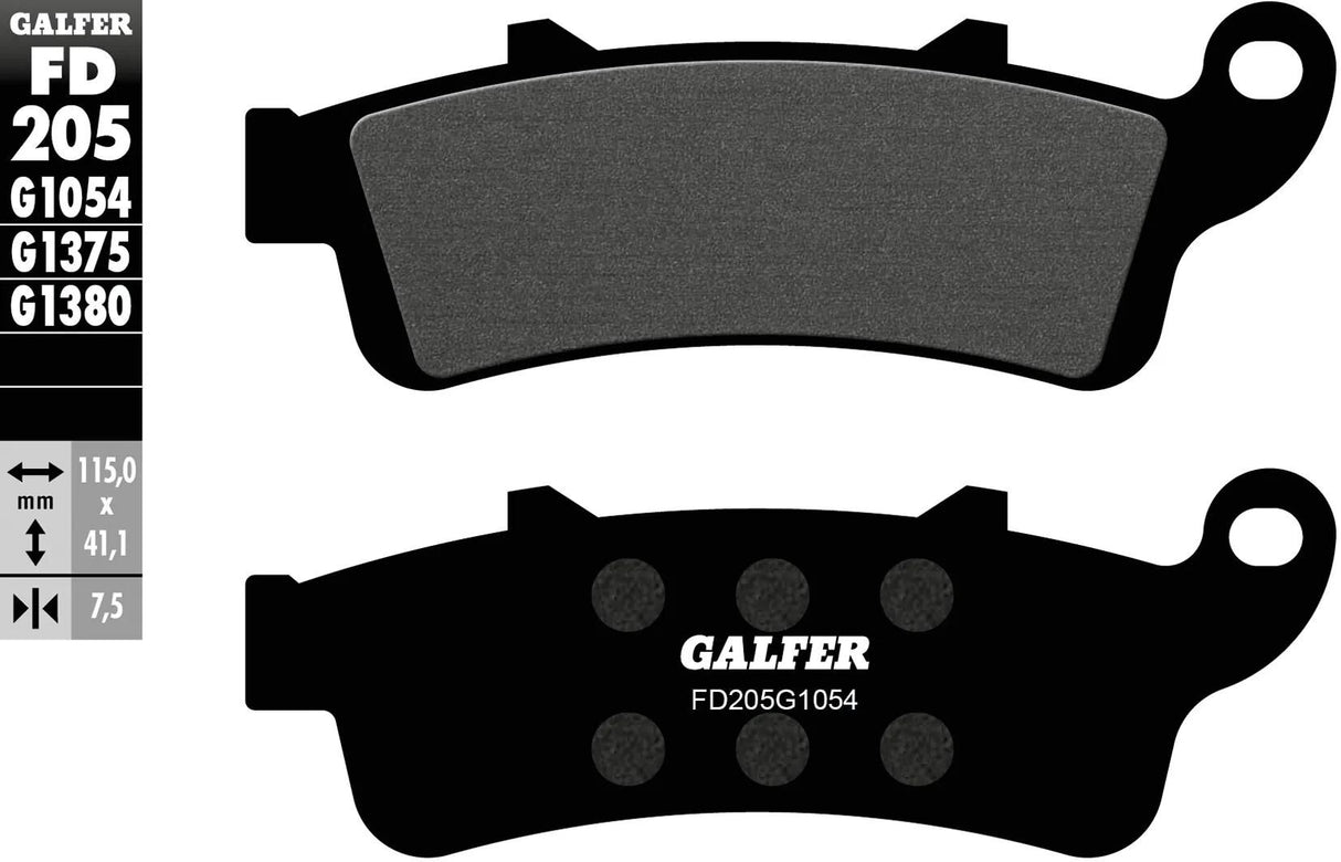 Galfer bremseklodser fd205 bremseklodser fd205 g1054 organisk standard