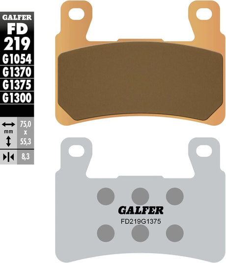 Galfer bremseklodser fd219 bremseklods fd219 g1375 sin. metalstr. sp.