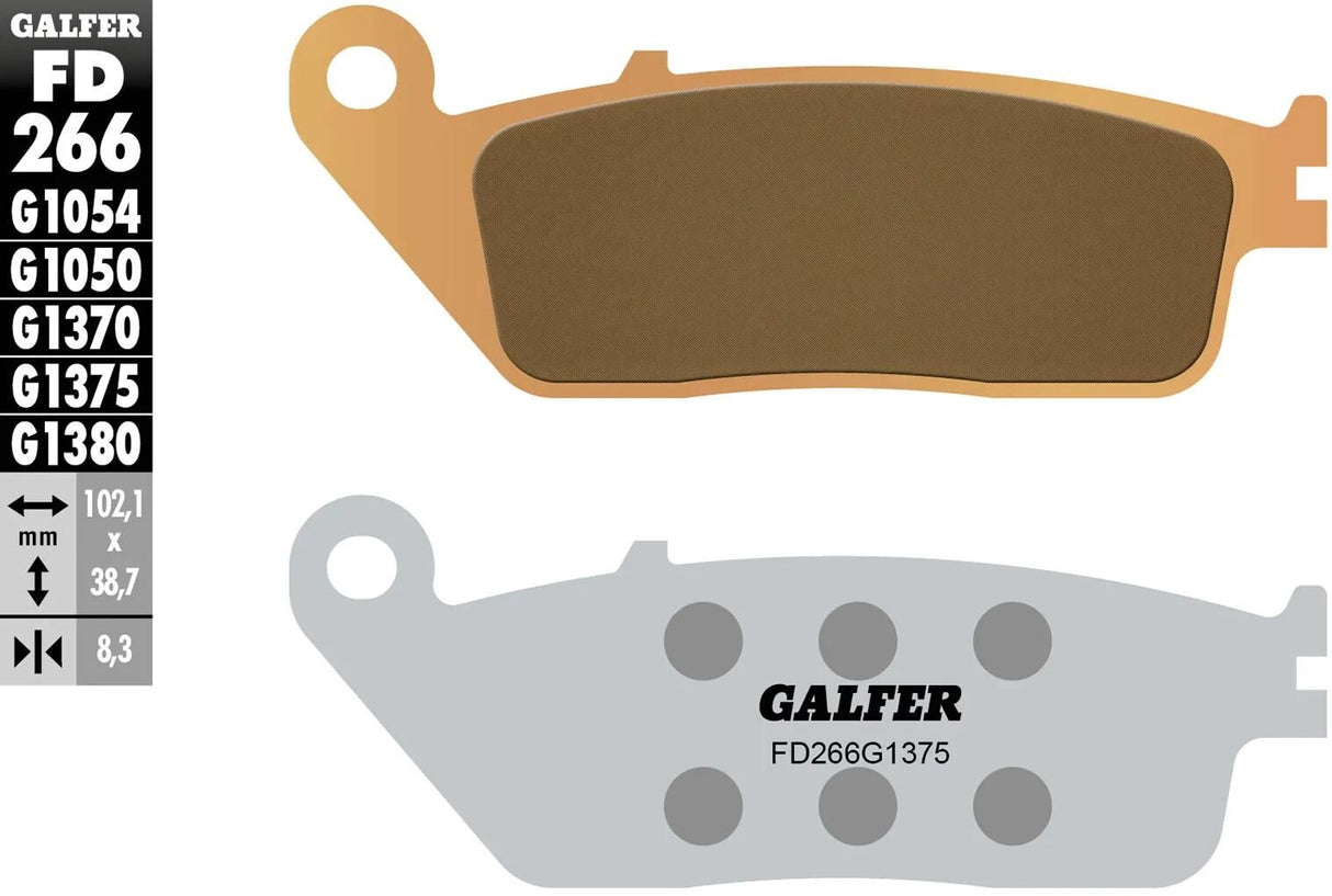 Galfer bremseklodser fd266 bremseklodser fd266 g1375 sint. metal st. sp.