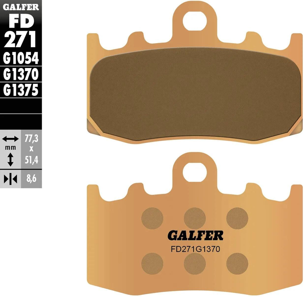 Galfer bremseklodser fd271 bremseklods fd271 g1370 sint. metalgade