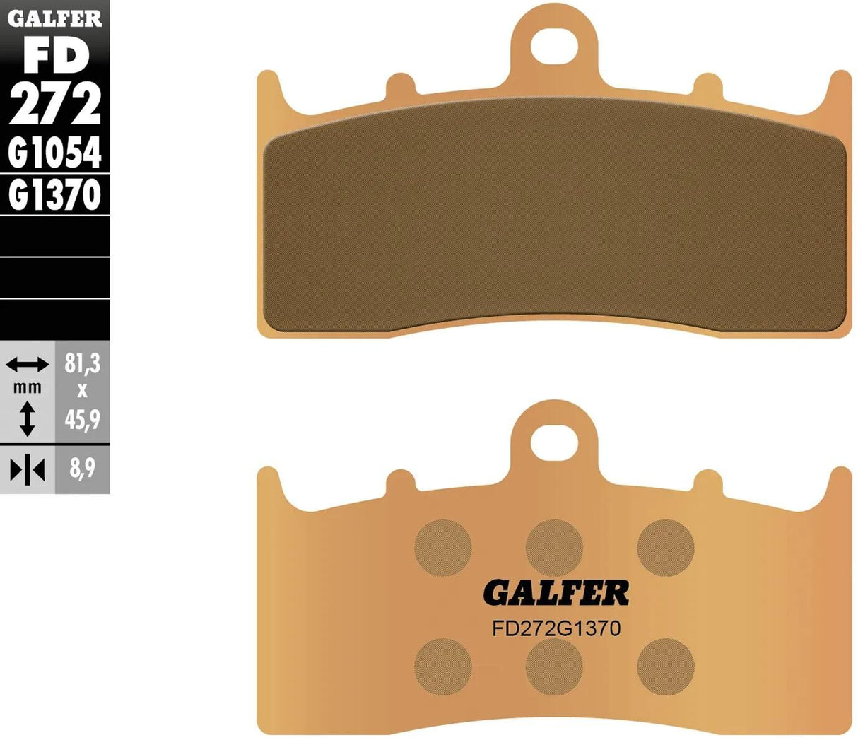Galfer bremseklodser fd272 bremseklodser fd272 g1370 sint. metalgade
