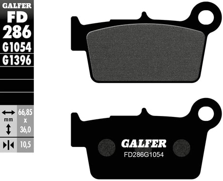 Galfer bremseklodser fd286 bremseklods fd286 g1054 organisk standard