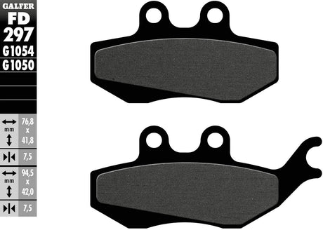 Galfer bremseklodser FD297 bremseklods FD297 G1054 organisk standard