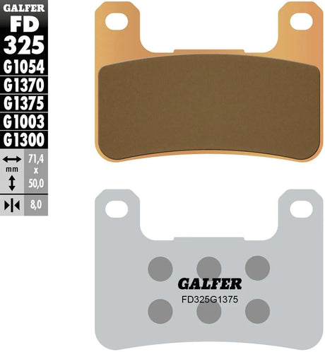 Galfer bremseklodser fd325 sintrede bremseklodser fd325 g1375