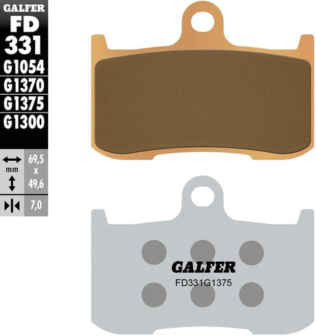 Galfer bremseklodser fd331 bremseklods fd331 g1375 sint.metal str. sp.