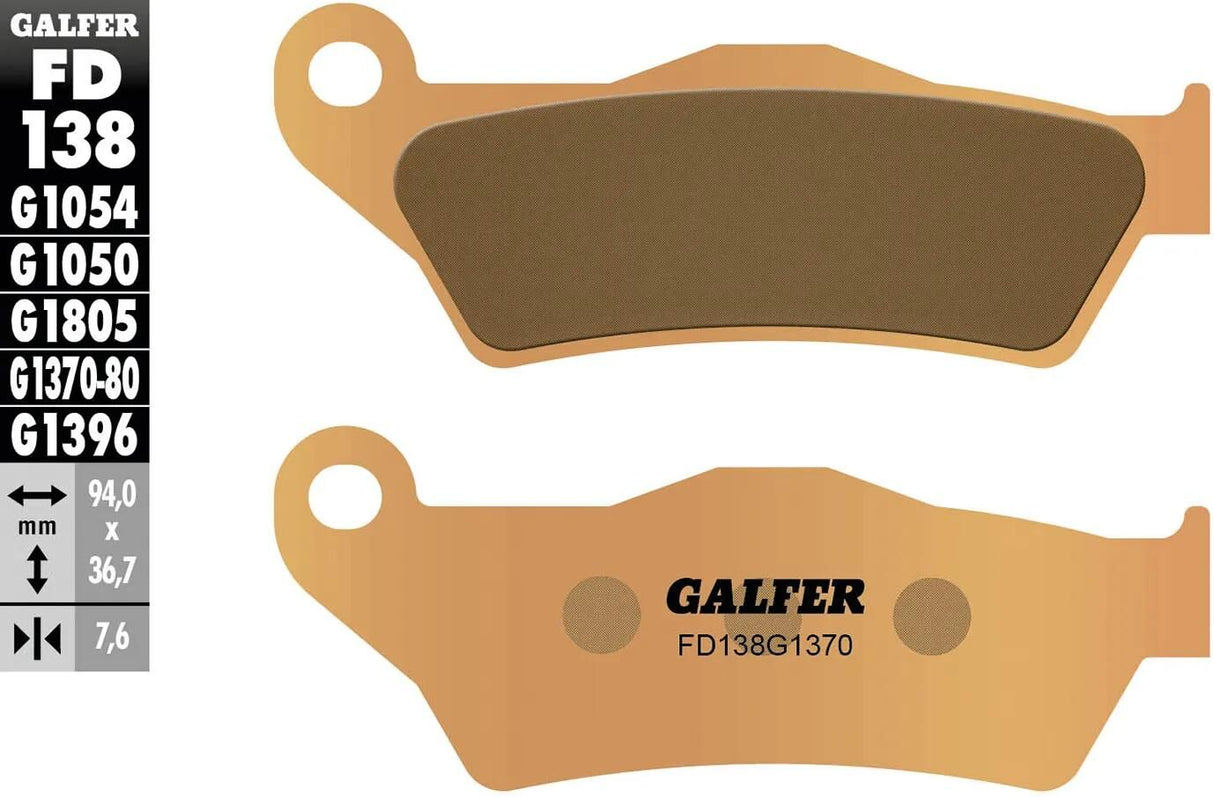 Galfer bremseklodser fd138 bremseklods fd138 g1370 sintret metal