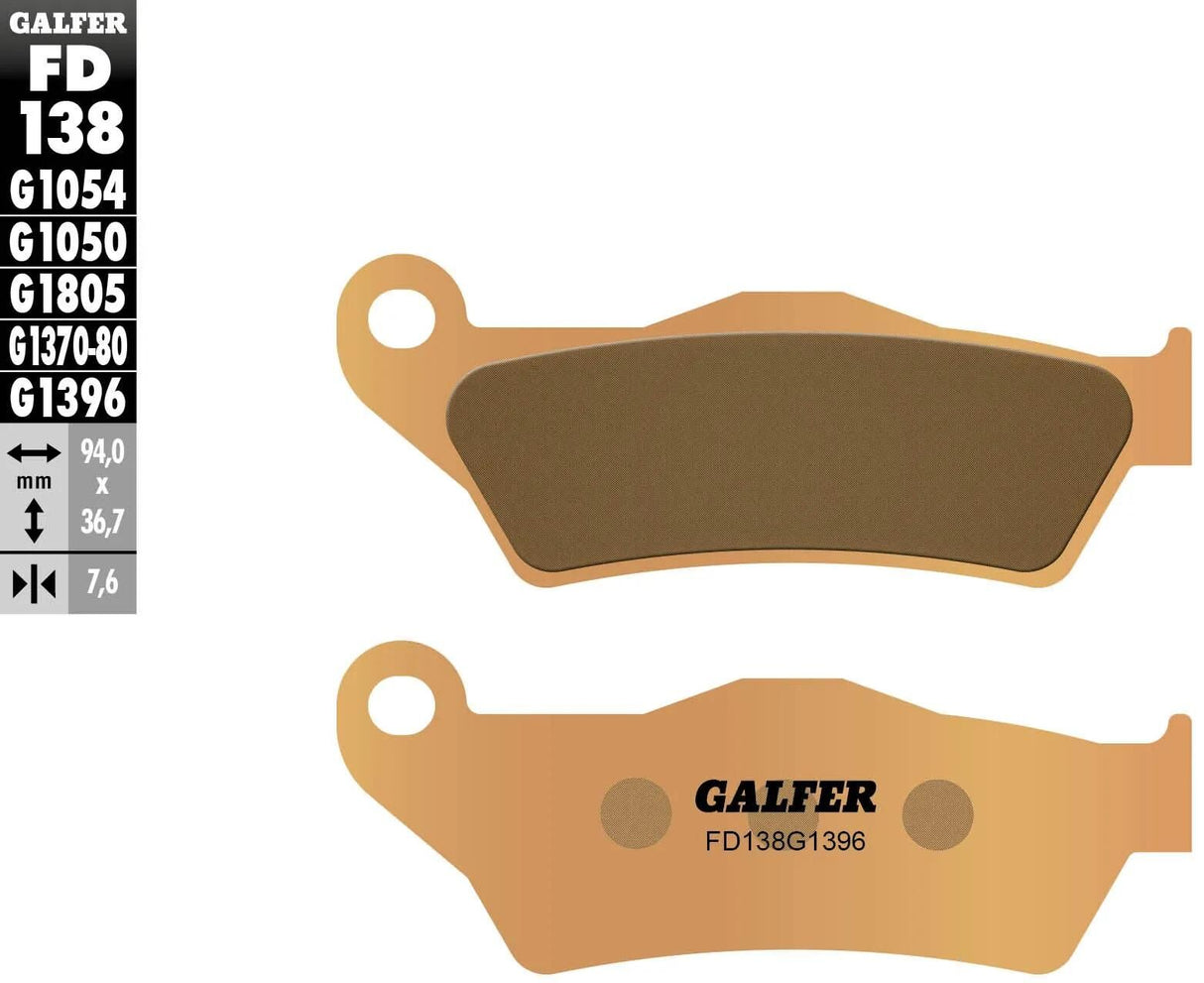 Galfer bremseklodser fd138 bremseklods fd138 g1396 sintret metal