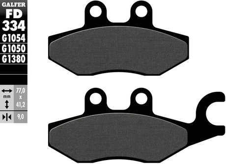Galfer bremseklodser fd334 bremseklods fd334 g1054 økologisk standard