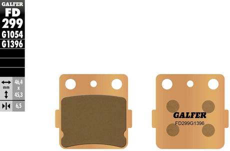 Galfer bremseklodser fd299 bremseklods fd299 g1396 sint. metal off-road