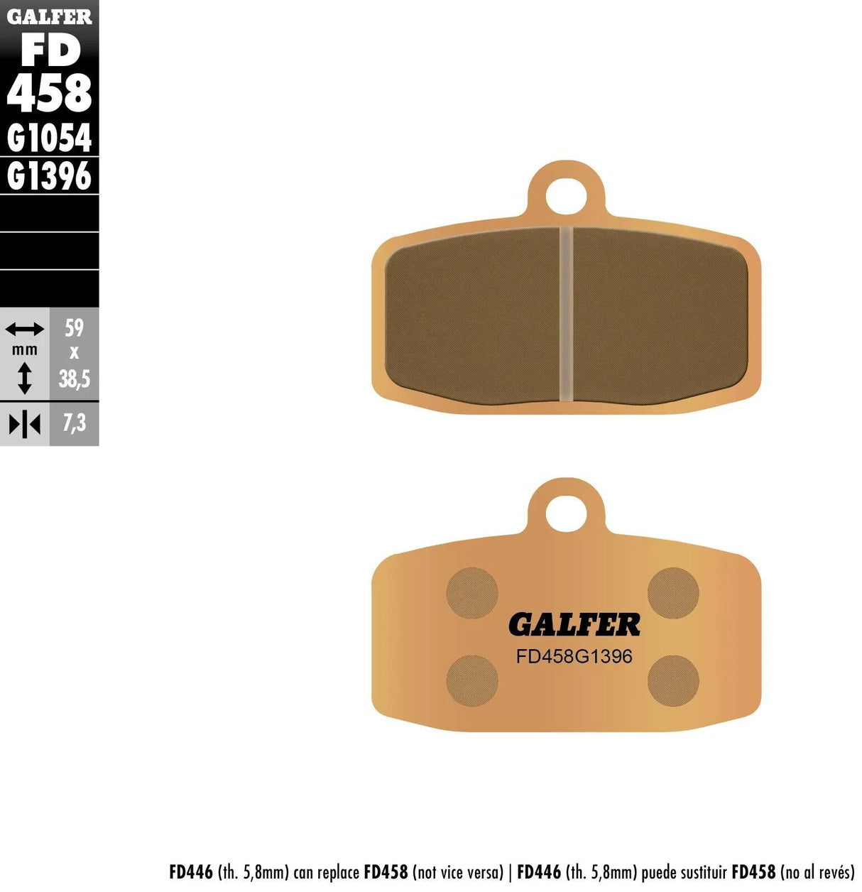 Galfer bremseklodser fd458 bremseklodser fd458 g1396 sint.metal offroad