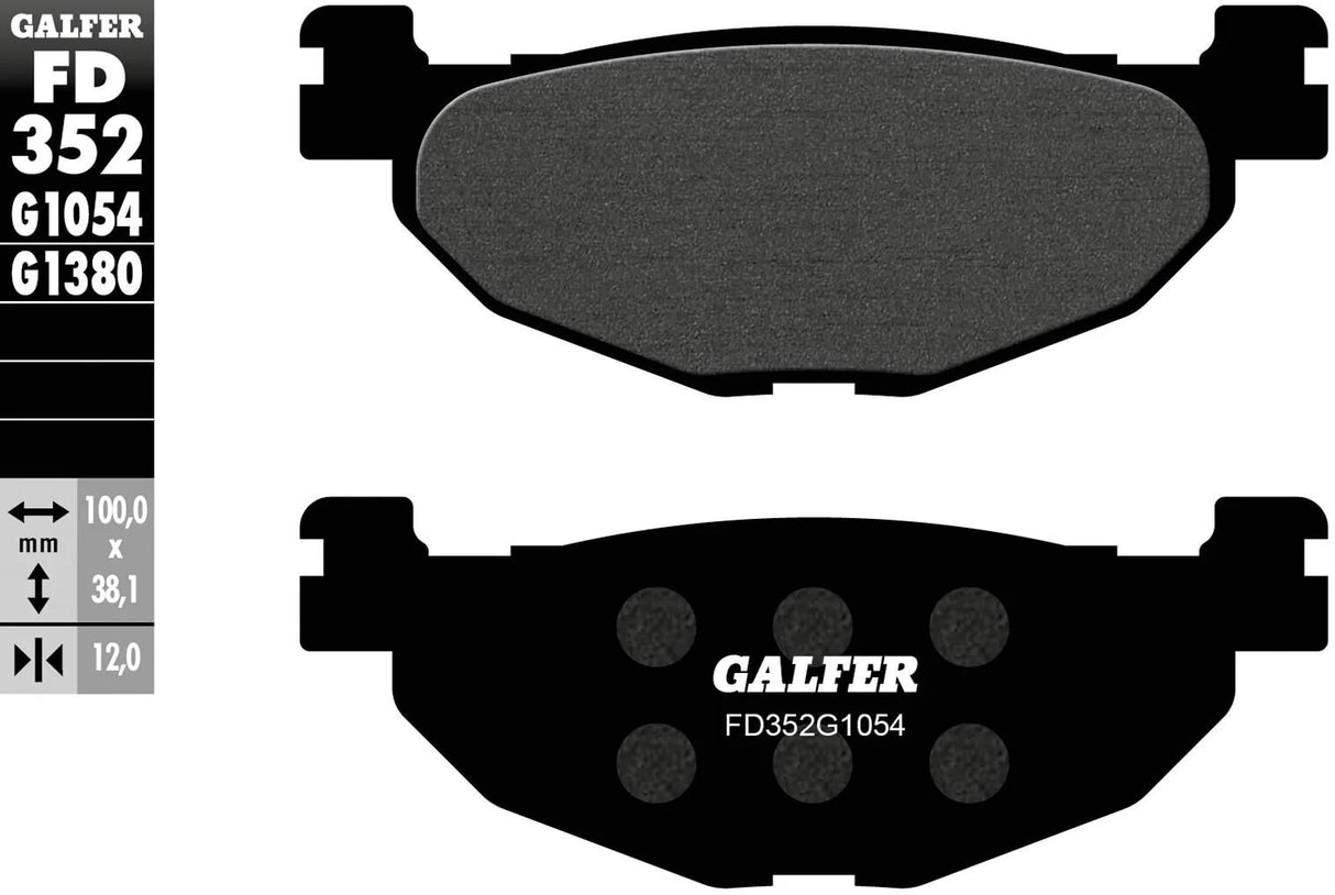 Galfer bremseklodser FD352 bremseklods FD352 G1054 organisk standard