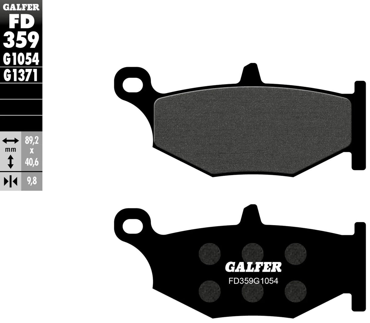 Galfer bremseklodser FD359 bremseklods FD359 G1054 organisk standard